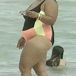 woman on beach